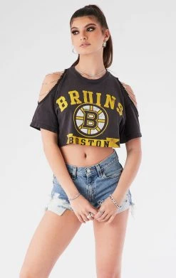 FURST OF A KIND VINTAGE CHAINS VINTAGE SHOULDER CUT OUT CHAIN TEE