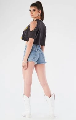 FURST OF A KIND VINTAGE CHAINS VINTAGE SHOULDER CUT OUT CHAIN TEE