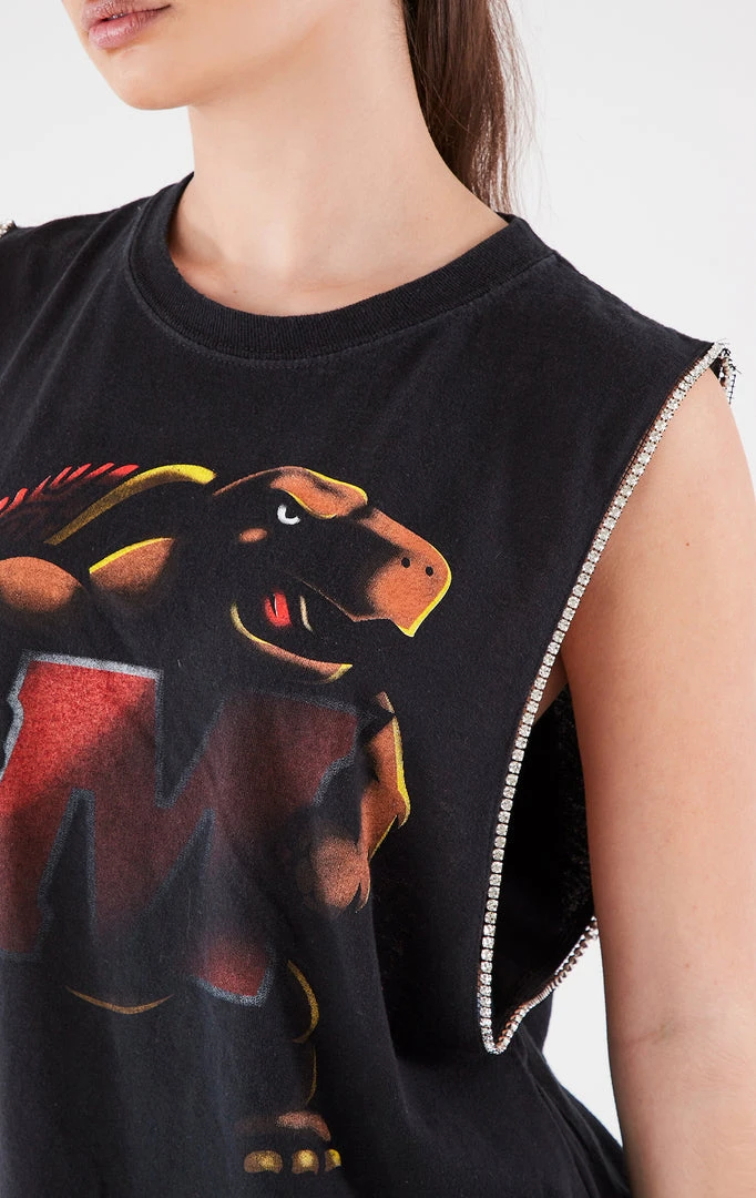 FURST OF A KIND VINTAGE COLLEGE VINTAGE RHINESTONE TRIM SLEEVELESS TEE 4 FURST OF A KIND VINTAGE COLLEGE VINTAGE RHINESTONE TRIM SLEEVELESS TEE