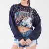 FURST OF A KIND VINTAGE MULTI STUD CROPPED SWEATSHIRT