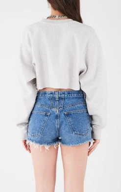 FURST OF A KIND VINTAGE COLLEGE VINTAGE ZIP CROPPED SWEATSHIRT