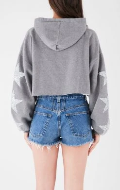 FURST OF A KIND VINTAGE COLLEGE VINTAGE STAR PATCH CROPPED HOODIE