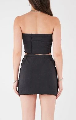 FURST OF A KIND VINTAGE SPLICED TUBE TOP AND SKIRT SET