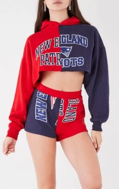 FURST OF A KIND VINTAGE SPLICED HOODIE AND SHORT SET VINTAGE NFL