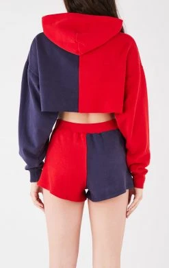 FURST OF A KIND VINTAGE SPLICED HOODIE AND SHORT SET VINTAGE NFL