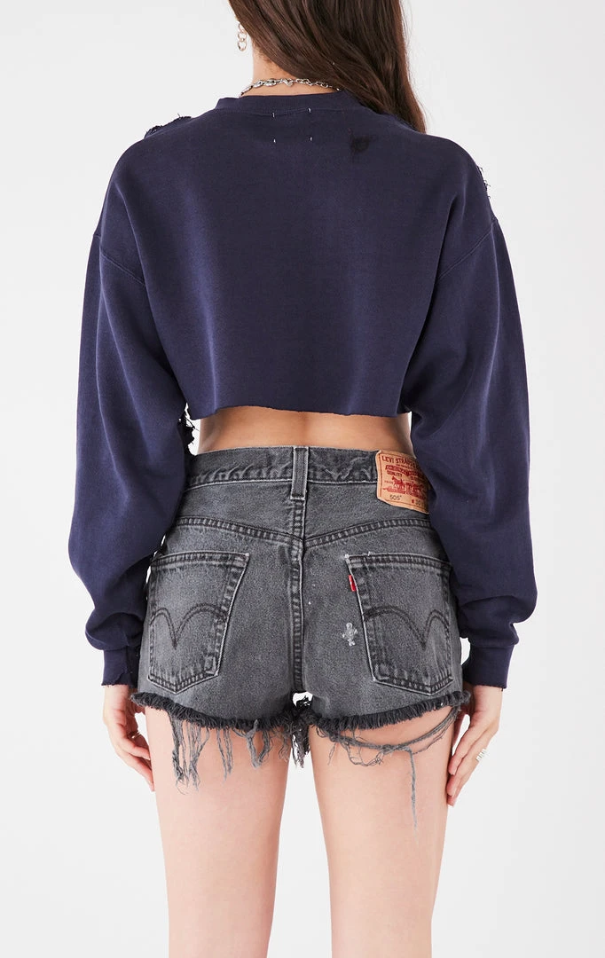 FURST OF A KIND VINTAGE COLLEGE VINTAGE ZIP CROPPED SWEATSHIRT 4 FURST OF A KIND VINTAGE COLLEGE VINTAGE ZIP CROPPED SWEATSHIRT