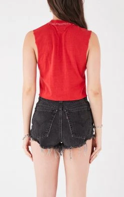 FURST OF A KIND VINTAGE CHAIN LACE UP SLEEVELESS TEE VINTAGE CHAINS