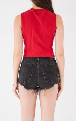 FURST OF A KIND VINTAGE CHAIN SIDE SLEEVELESS CROPPED TEE 7 FURST OF A KIND VINTAGE CHAIN SIDE SLEEVELESS CROPPED TEE