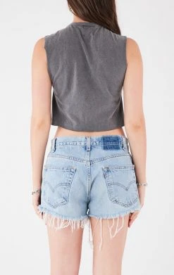 FURST OF A KIND VINTAGE CHAIN LACE UP SLEEVELESS TEE VINTAGE CHAINS