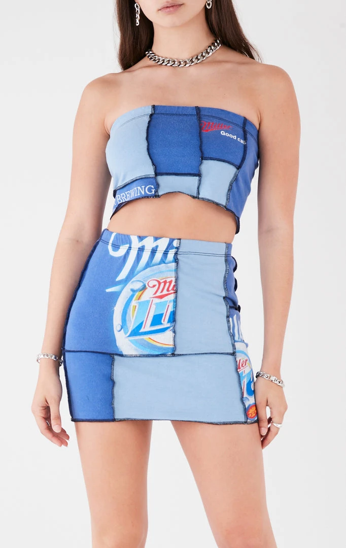 FURST OF A KIND VINTAGE SPLICED TUBE TOP AND SKIRT SET VINTAGE DRINKS 4 FURST OF A KIND VINTAGE SPLICED TUBE TOP AND SKIRT SET VINTAGE DRINKS