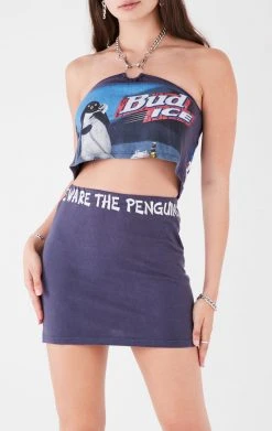 FURST OF A KIND VINTAGE CHAINS VINTAGE CHAIN NECK HALTER TOP AND SKIRT SET