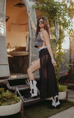 FURST OF A KIND FESTIVAL VINTAGE DENIM WAISTBAND SHEER MAXI WRAP 11 FURST OF A KIND FESTIVAL VINTAGE DENIM WAISTBAND SHEER MAXI WRAP