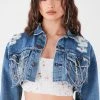 FURST OF A KIND VINTAGE CHAIN AND PIN CROPPED DENIM JACKET 2 FURST OF A KIND VINTAGE CHAIN AND PIN CROPPED DENIM JACKET