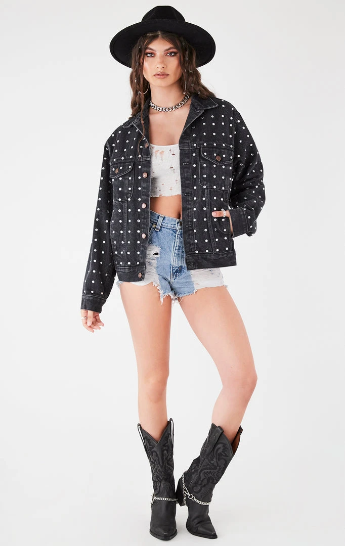 FURST OF A KIND VINTAGE ALLOVER RHINESTONE DENIM JACKET 3 FURST OF A KIND VINTAGE ALLOVER RHINESTONE DENIM JACKET