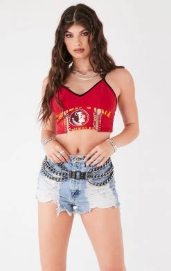 FURST OF A KIND FESTIVAL VINTAGE DOUBLE PIN FRONT CROPPED TANK