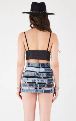 FURST OF A KIND VINTAGE DOUBLE PIN FRONT CROPPED TANK FESTIVAL