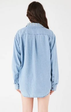 FURST OF A KIND VINTAGE STUD COLLAR SHREDDED CHAMBRAY 9 FURST OF A KIND VINTAGE STUD COLLAR SHREDDED CHAMBRAY