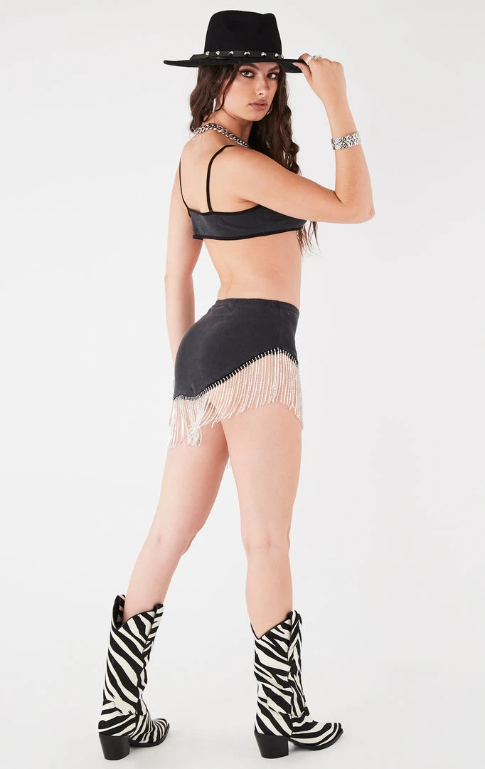 FURST OF A KIND VINTAGE RHINESTONE FRINGE BRA TOP AND SKIRT SET 5 FURST OF A KIND VINTAGE RHINESTONE FRINGE BRA TOP AND SKIRT SET