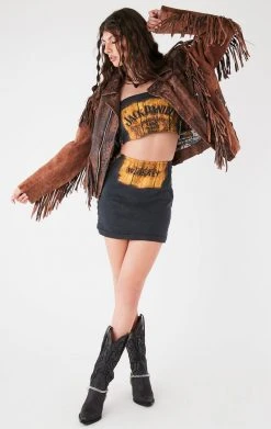 FURST OF A KIND VINTAGE CHAIN LADDER TUBE TOP AND SKIRT SET FESTIVAL