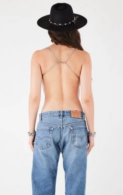 FURST OF A KIND FESTIVAL VINTAGE WATERFALL CHAIN BRA TOP