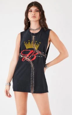 FURST OF A KIND VINTAGE CURVED SAFETY PIN SLEEVELESS TEE 10 FURST OF A KIND VINTAGE CURVED SAFETY PIN SLEEVELESS TEE