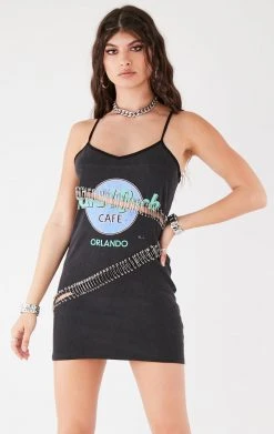 FURST OF A KIND VINTAGE CUT OUT SAFETY PIN TANK DRESS