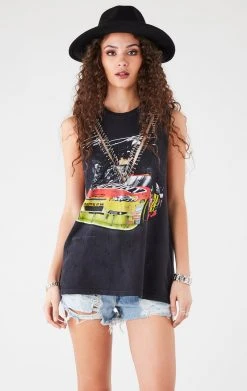 FURST OF A KIND VINTAGE V SAFETY PIN SLEEVELESS TEE