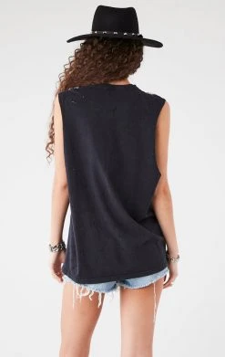 FURST OF A KIND VINTAGE V SAFETY PIN SLEEVELESS TEE