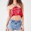 FURST OF A KIND VINTAGE CHAIN HALTER TOP