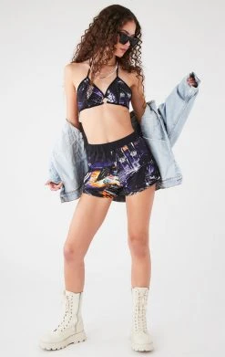 FURST OF A KIND VINTAGE BRA WRAP TOP AND SHORT SET