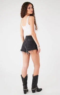 FURST OF A KIND VINTAGE BLACK DENIM SHORTS 11 FURST OF A KIND VINTAGE BLACK DENIM SHORTS