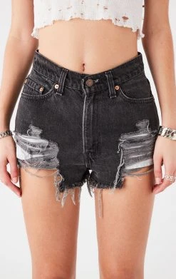 FURST OF A KIND VINTAGE BLACK DENIM SHORTS