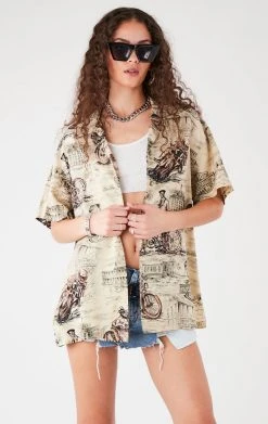 FURST OF A KIND FESTIVAL VINTAGE HARLEY HAWAIIAN TOP