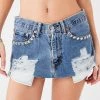 FURST OF A KIND FESTIVAL VINTAGE STUD POCKET MICRO MINI DENIM SKIRT