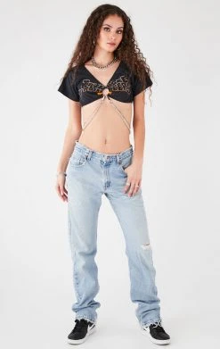 FURST OF A KIND VINTAGE O-RING CHAIN CROP TEE VINTAGE CHAINS