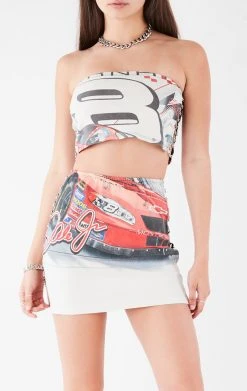 FURST OF A KIND VINTAGE CHAIN LADDER TUBE TOP AND SKIRT SET FESTIVAL