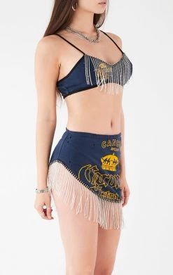 FURST OF A KIND VINTAGE RHINESTONE FRINGE BRA TOP AND SKIRT SET 8 FURST OF A KIND VINTAGE RHINESTONE FRINGE BRA TOP AND SKIRT SET