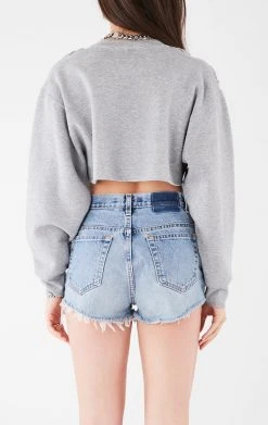 FURST OF A KIND VINTAGE ZIP CROPPED SWEATSHIRT