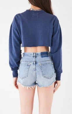 FURST OF A KIND VINTAGE ZIP CROPPED SWEATSHIRT