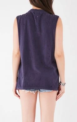 FURST OF A KIND VINTAGE PINS VINTAGE SAFETY PIN SLEEVELESS TEE