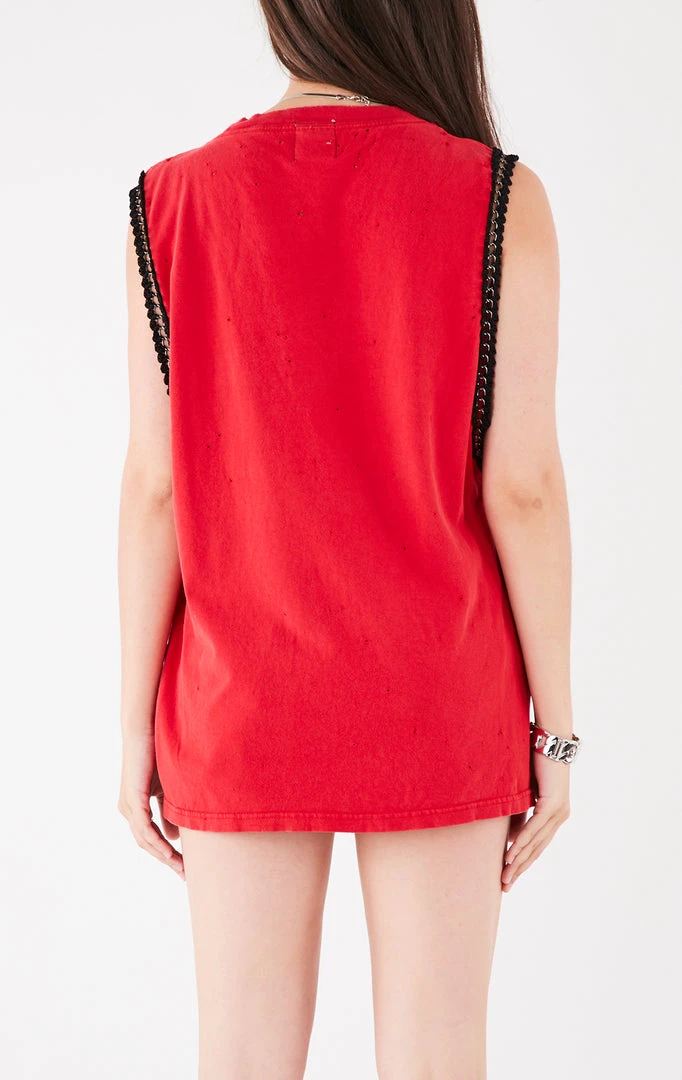 FURST OF A KIND VINTAGE CHAIN TRIM SLEEVELESS TEE 4 FURST OF A KIND VINTAGE CHAIN TRIM SLEEVELESS TEE