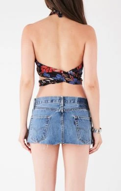 FURST OF A KIND VINTAGE HAWAIIAN TIE NECK WRAP TOP 7 FURST OF A KIND VINTAGE HAWAIIAN TIE NECK WRAP TOP