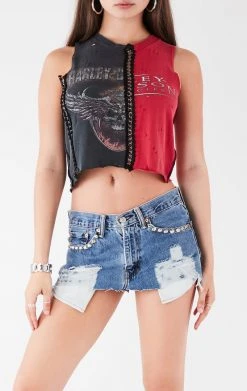 FURST OF A KIND VINTAGE SPLICED CHAIN SLEEVELESS TEE VINTAGE CHAINS