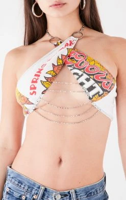 FURST OF A KIND VINTAGE CHAIN NECK WRAP TOP WITH DRAPE CHAIN FESTIVAL 7 FURST OF A KIND VINTAGE CHAIN NECK WRAP TOP WITH DRAPE CHAIN FESTIVAL