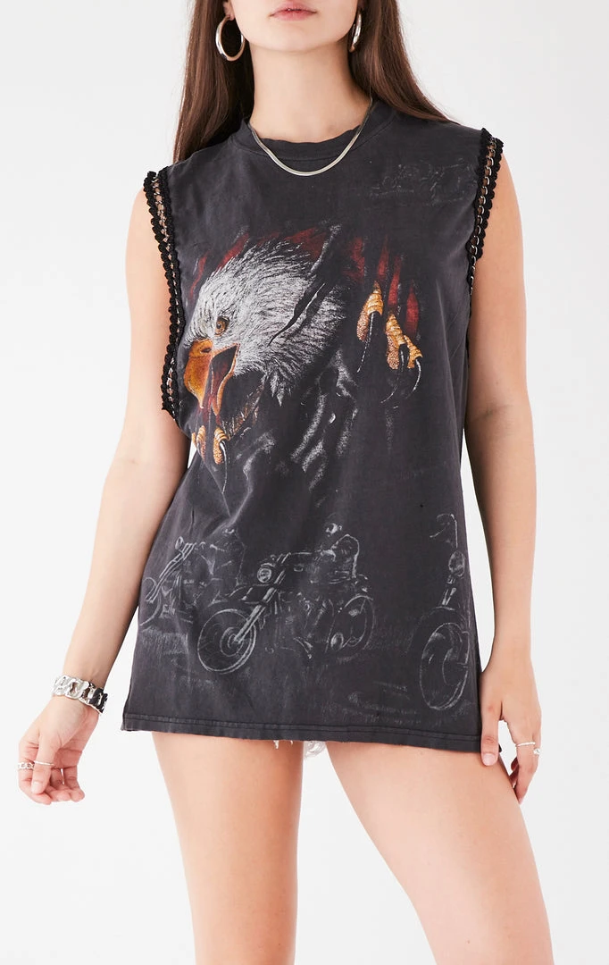 FURST OF A KIND VINTAGE CHAIN TRIM SLEEVELESS TEE 4 FURST OF A KIND VINTAGE CHAIN TRIM SLEEVELESS TEE