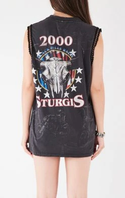 FURST OF A KIND VINTAGE CHAIN TRIM SLEEVELESS TEE 7 FURST OF A KIND VINTAGE CHAIN TRIM SLEEVELESS TEE