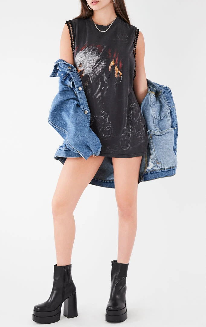 FURST OF A KIND VINTAGE CHAIN TRIM SLEEVELESS TEE 3 FURST OF A KIND VINTAGE CHAIN TRIM SLEEVELESS TEE