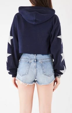 FURST OF A KIND VINTAGE STAR PATCH CROPPED HOODIE