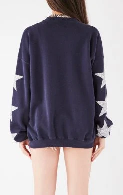 FURST OF A KIND VINTAGE SILVER STAR PATCH SWEATSHIRT VINTAGE COLLEGE