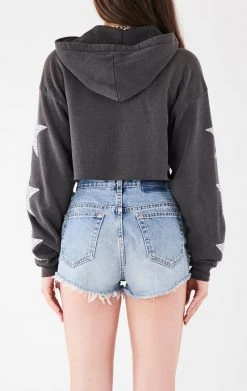 FURST OF A KIND VINTAGE STAR PATCH CROPPED HOODIE